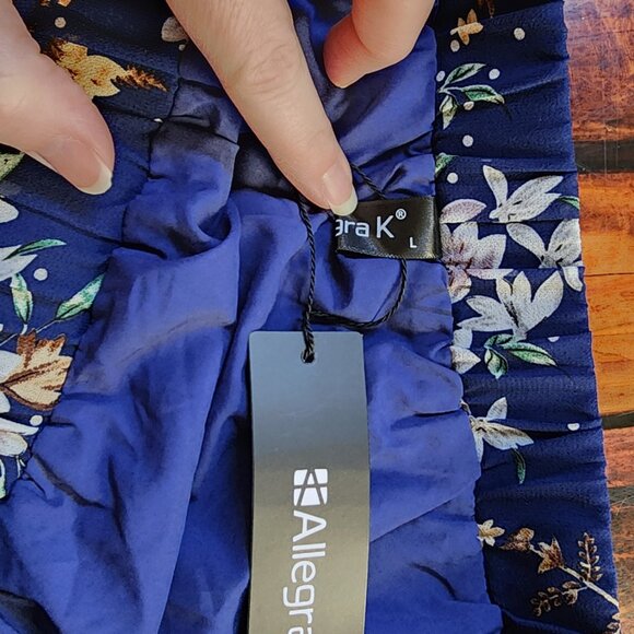 Allegra K Floral Skirt - Picture 2 of 4